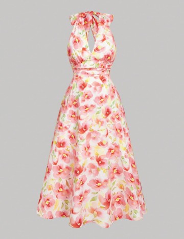 Rochie midi Shein Curve+, mix culori