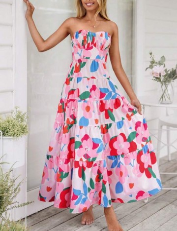 Rochie maxi Shein, mix culori