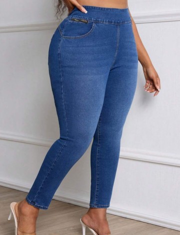 Jeans Shein Curve+, albastru