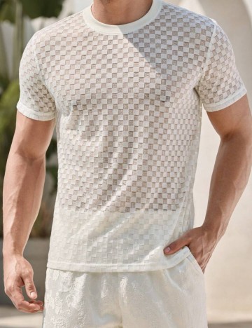 Tricou MANFINITY by Shein, crem
