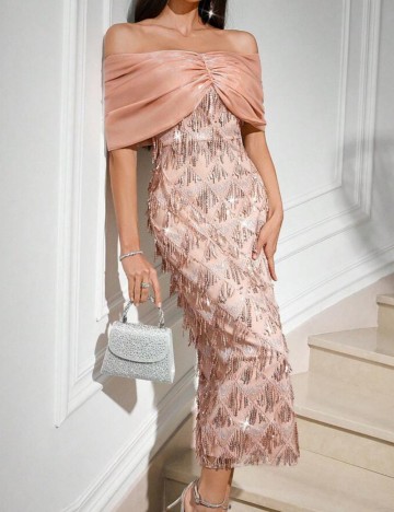 Rochie midi Shein, roz