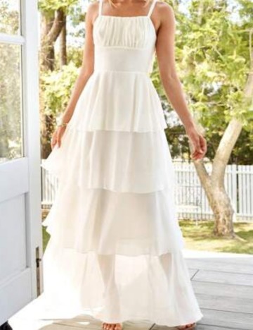 Rochie maxi Shein, crem