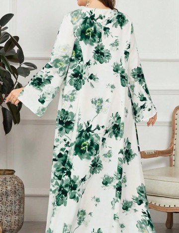 Rochie maxi Shein Curve+, mix culori
