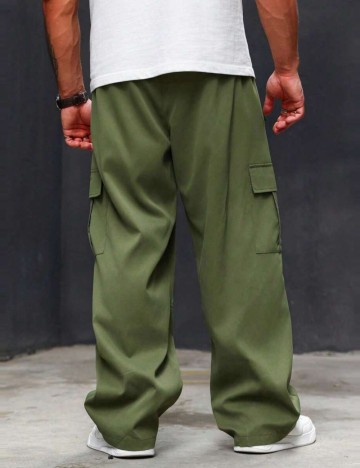 Pantaloni MANFINITY by Shein, kaki
