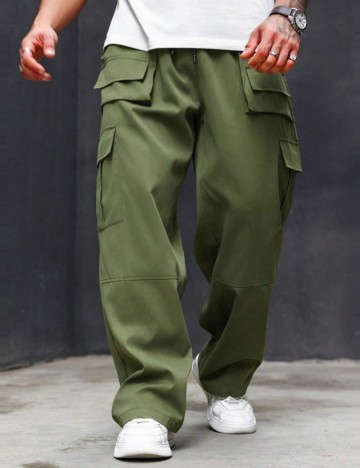 Pantaloni MANFINITY by Shein, kaki