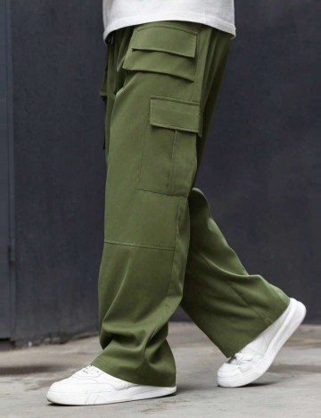 Pantaloni MANFINITY by Shein, kaki