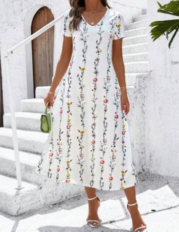 Rochie midi Shein, mix culori