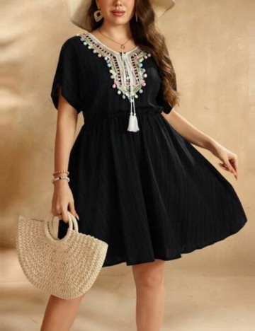 Rochie mini Shein Curve+, negru