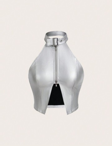Top Shein, argintiu