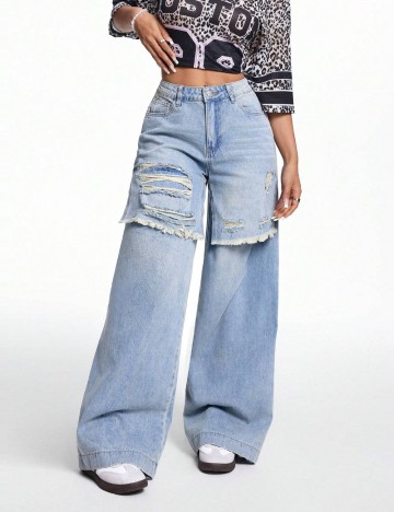 Jeans Shein, albastru