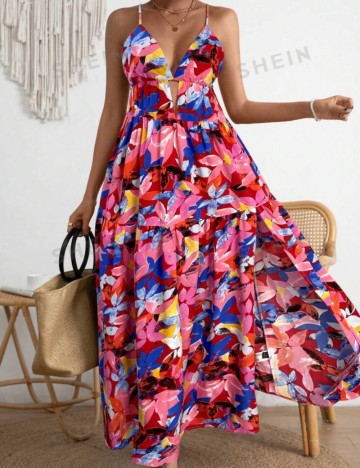 Rochie maxi Shein, mix culori