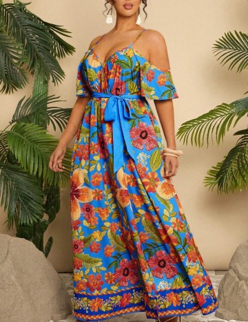 Rochie maxi Shein, mix culori