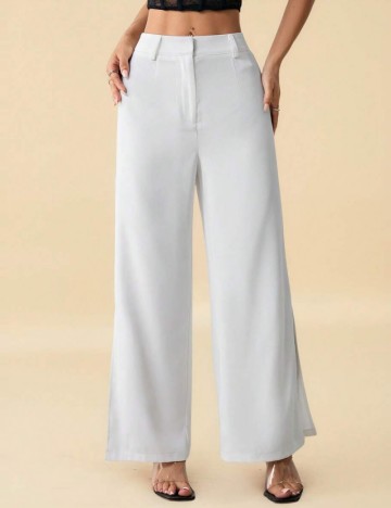 Pantaloni Office Shein, alb