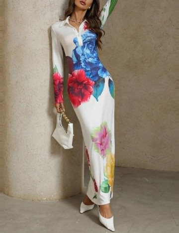 Rochie maxi Shein, alb