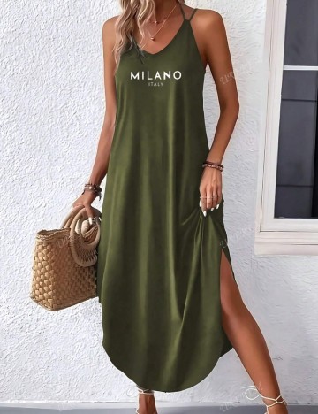 Rochie maxi Shein, verde