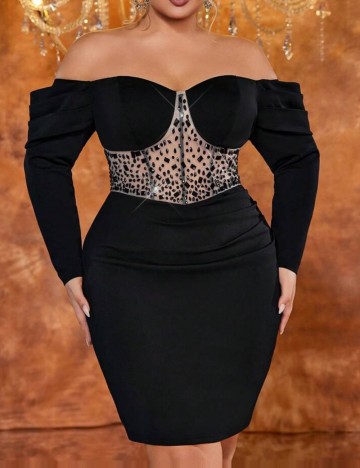 Rochie de ocazie Shein Curve+, negru