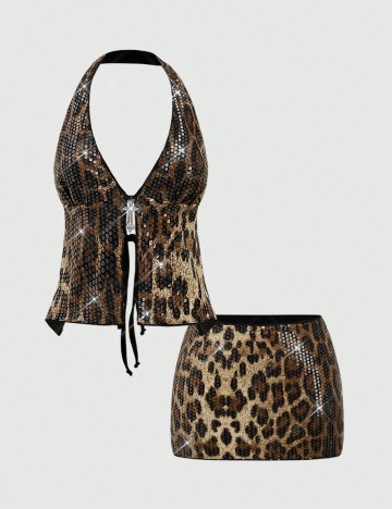 Compleu Romwe by Shein, animal print