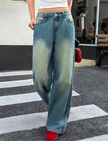 Jeans Shein, albastru