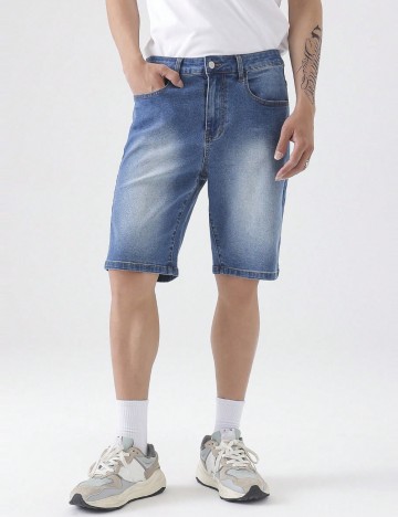 Jeans MANFINITY by Shein, albastru