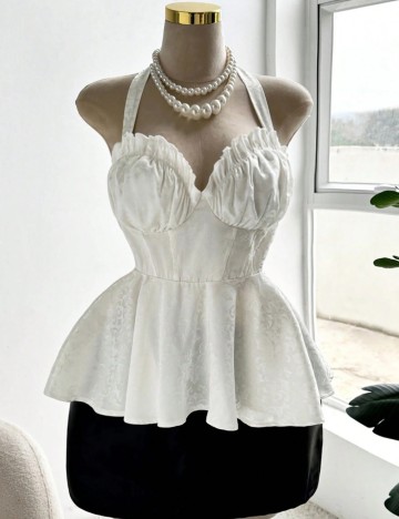 Top Shein Curve+, alb