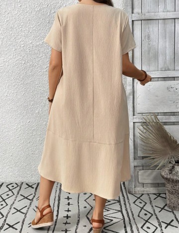 Rochie midi Shein Curve+, bej