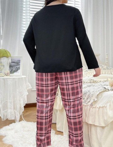 Compleu pijamale Shein Curve+, mix culori