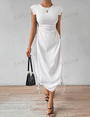 Rochie midi Shein, alb