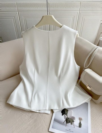 Vestă Shein Curve+, alb