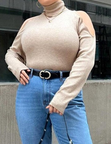Bluză Shein Curve+, bej