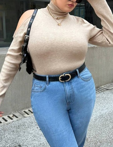 Bluză Shein Curve+, bej
