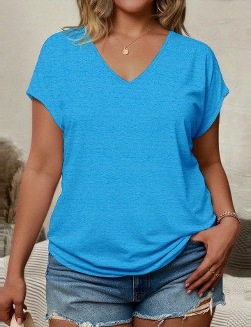 Tricou Shein Curve+, albastru