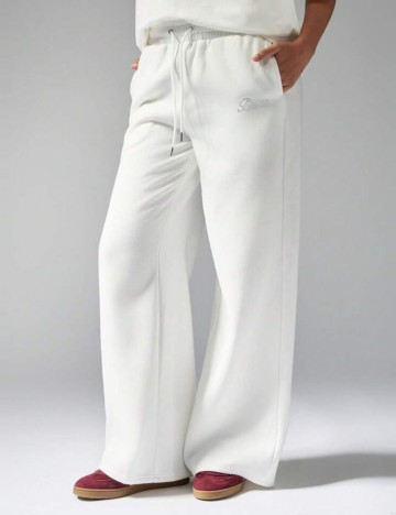 Pantaloni de trening Shein, alb