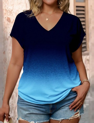 Tricou Shein Curve+, albastru