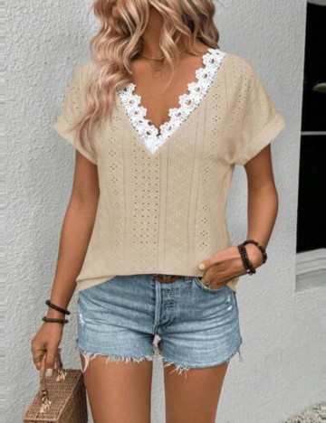 Tricou Shein, bej