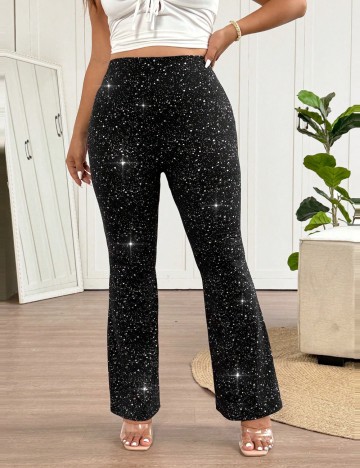 Pantaloni Shein Curve+, negru
