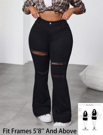 Jeans Shein Curve+, negru