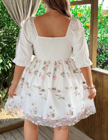 Rochie mini Shein Curve+, alb