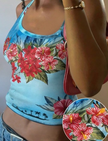 Top Shein, albastru