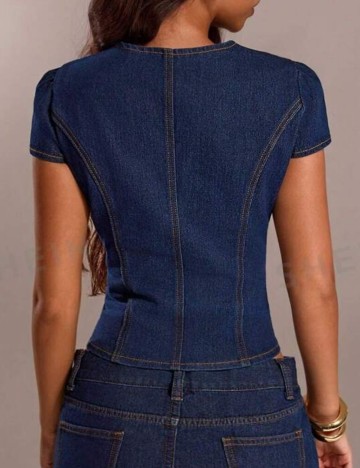 Top Shein, albastru