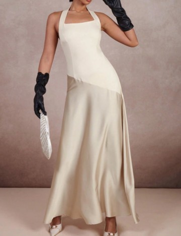 Rochie maxi Shein, crem
