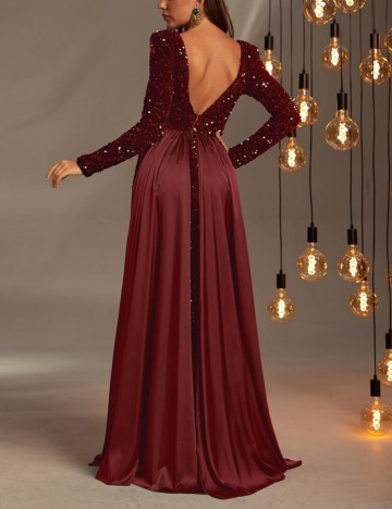 Rochie de ocazie Shein, vișiniu