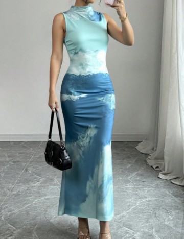 Rochie maxi Shein, mix culori