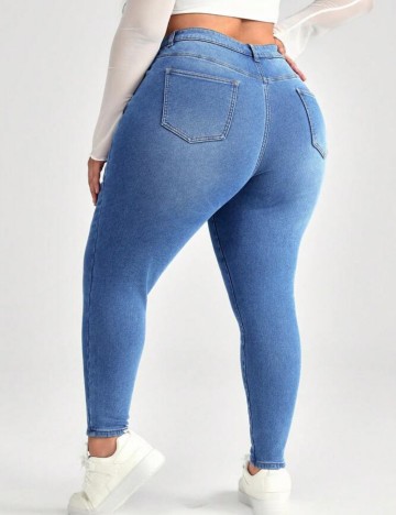 Jeans Shein Curve+, albastru