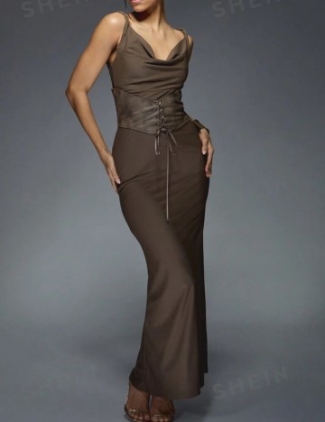 Rochie maxi Missguided by Shein, maro