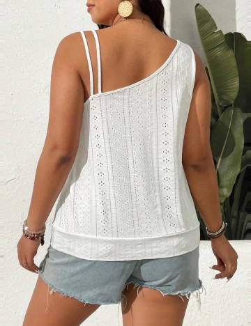 Top Shein Curve+, alb