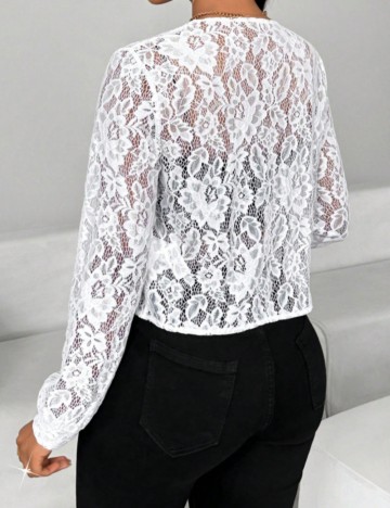 Cardigan Shein, alb