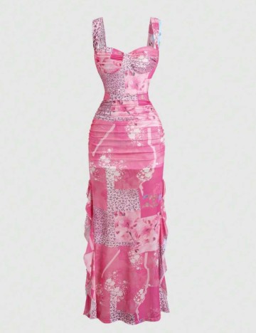 Rochie maxi Shein, mix culori