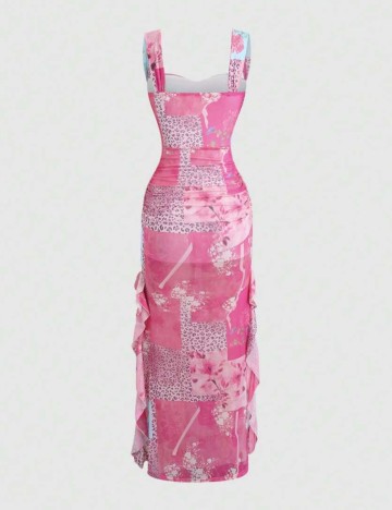 Rochie maxi Shein, mix culori