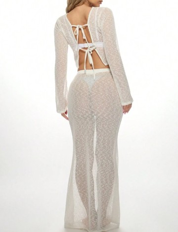 Compleu de plajă Missguided by Shein, alb