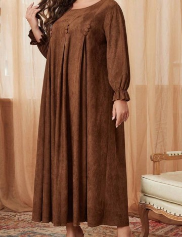 Rochie maxi Shein Curve+, maro